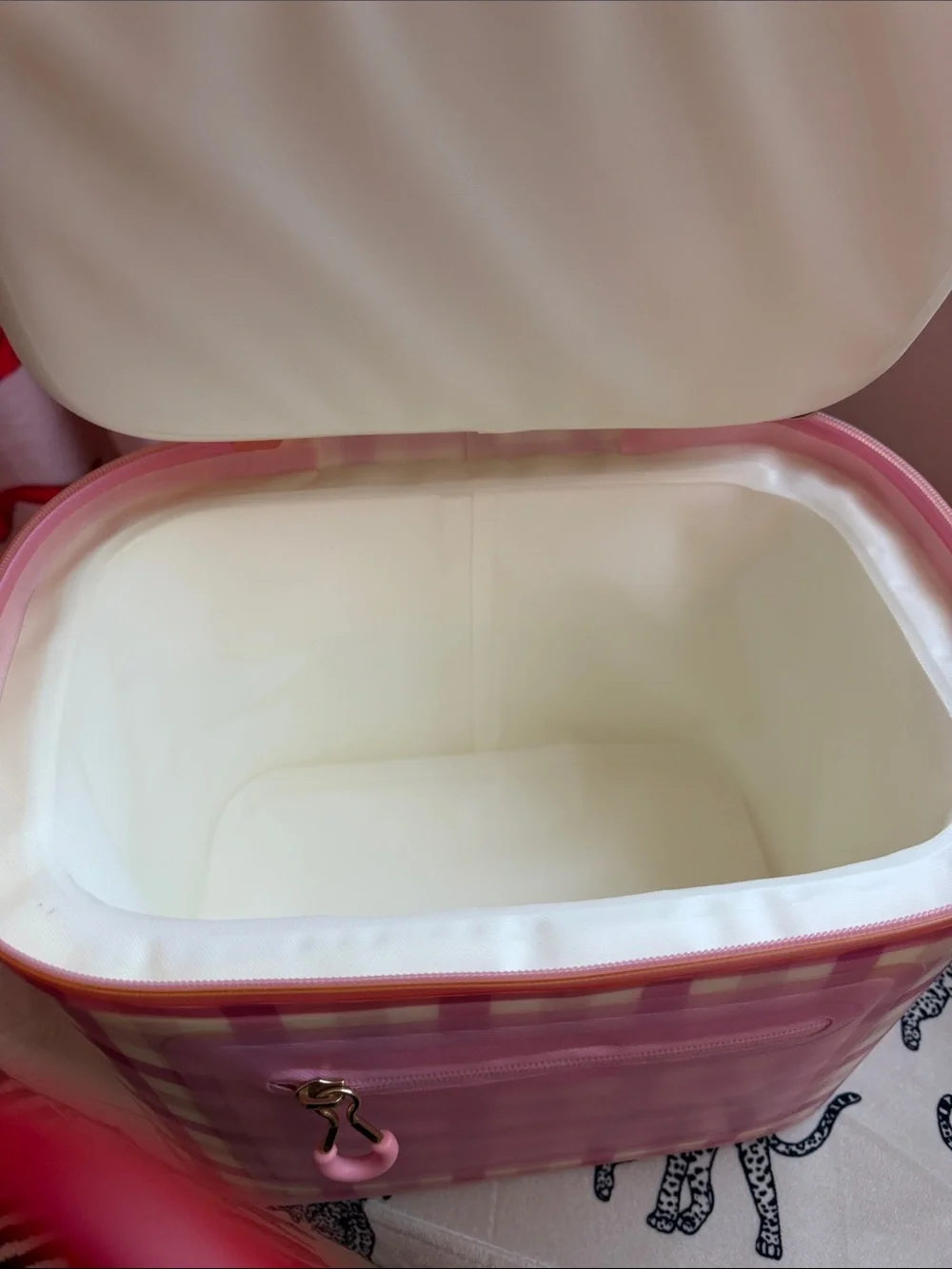 Stoney Clover Lane Pink Gingham Cooler Tote